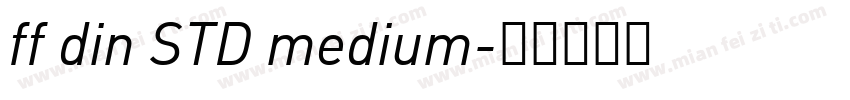 ff din STD medium字体转换